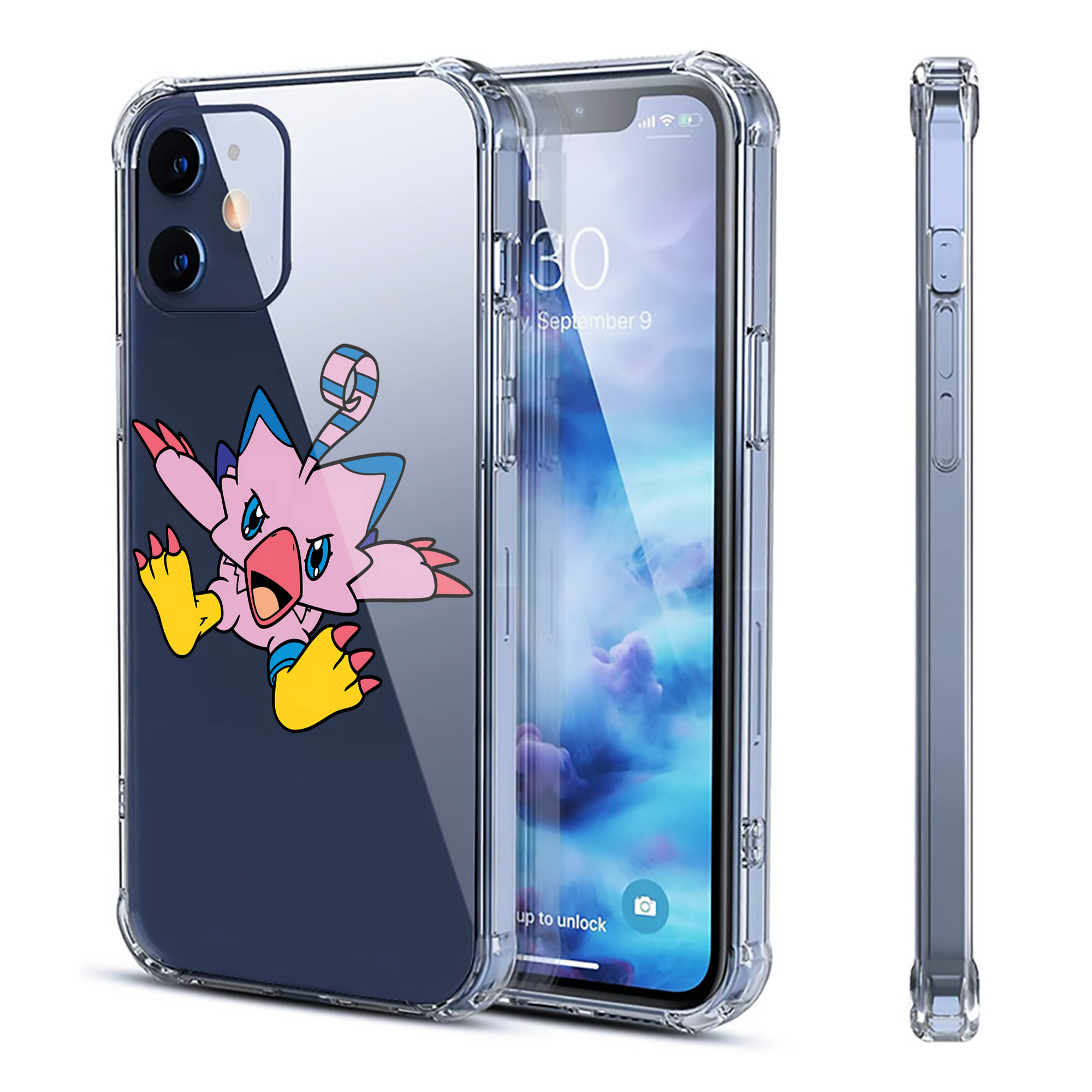 （画像用） Digimon デジタルモンスター/デジモン 【iPhone 12シリーズ対応】透明スマホケース（クリアソフトケース）